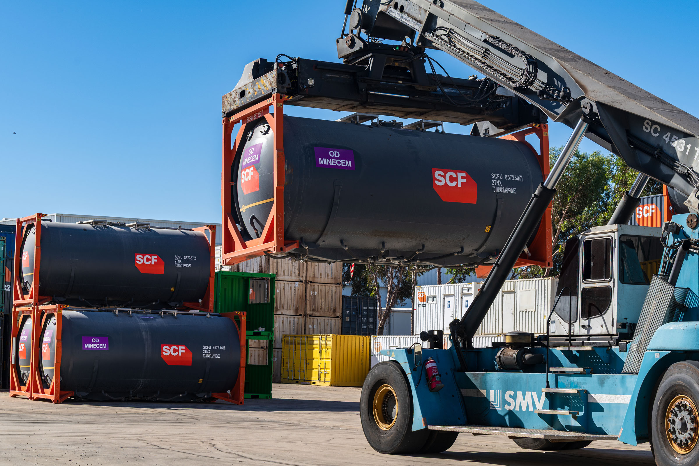 SCF cement tanks in depot