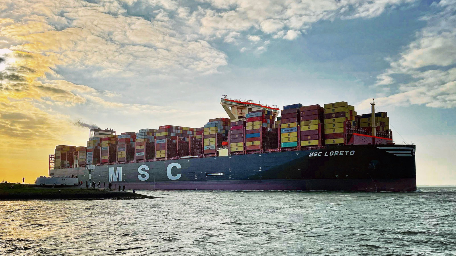 MSC Loreto at sunset