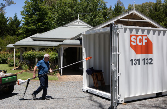 Containers are also often used to store garden tools and equipment, in lieu of a shed.