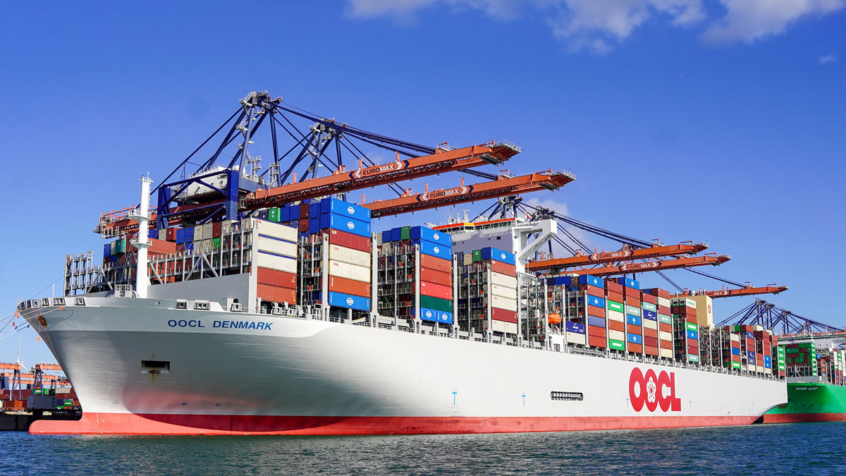 OOCL Denmark at port