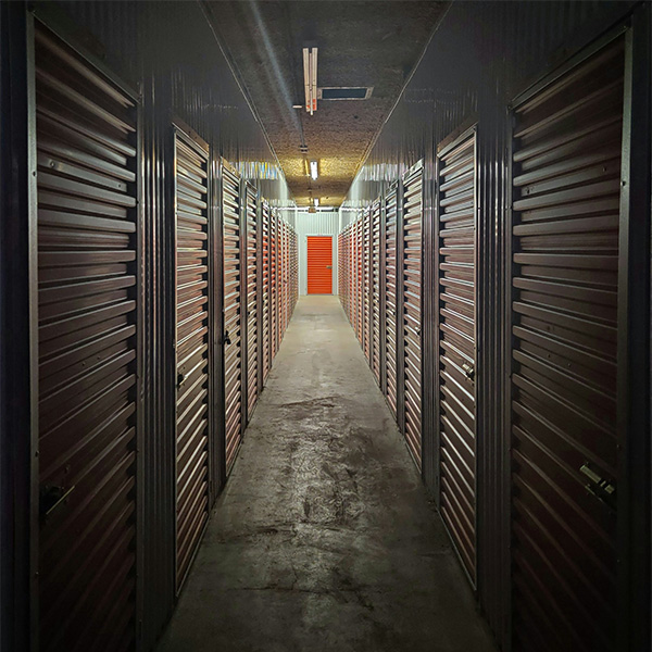 The inside of a storage facility. 