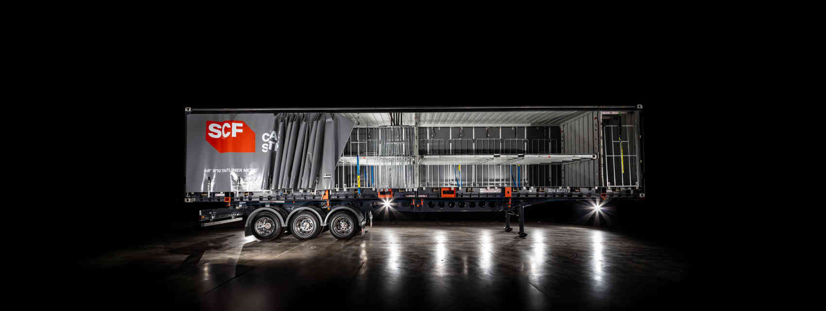 SCF 48Ft Curtain Taut Full Width Side Open