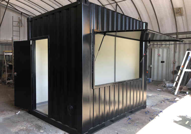 A PA door on the on the side of the 10ft bar provides safe access for staff