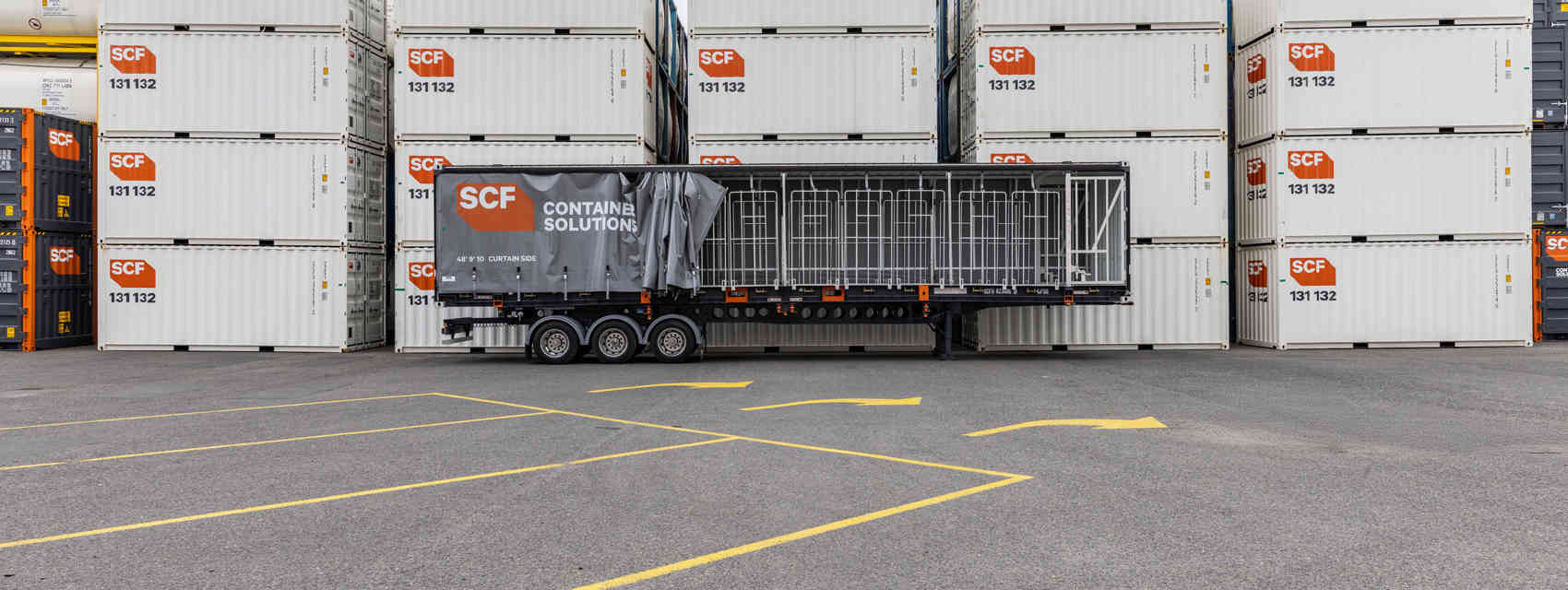 SCF 48Ft Curtain Side Trailer