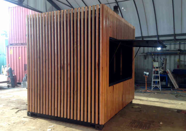 The 10ft SCF container bar with the cladding installed