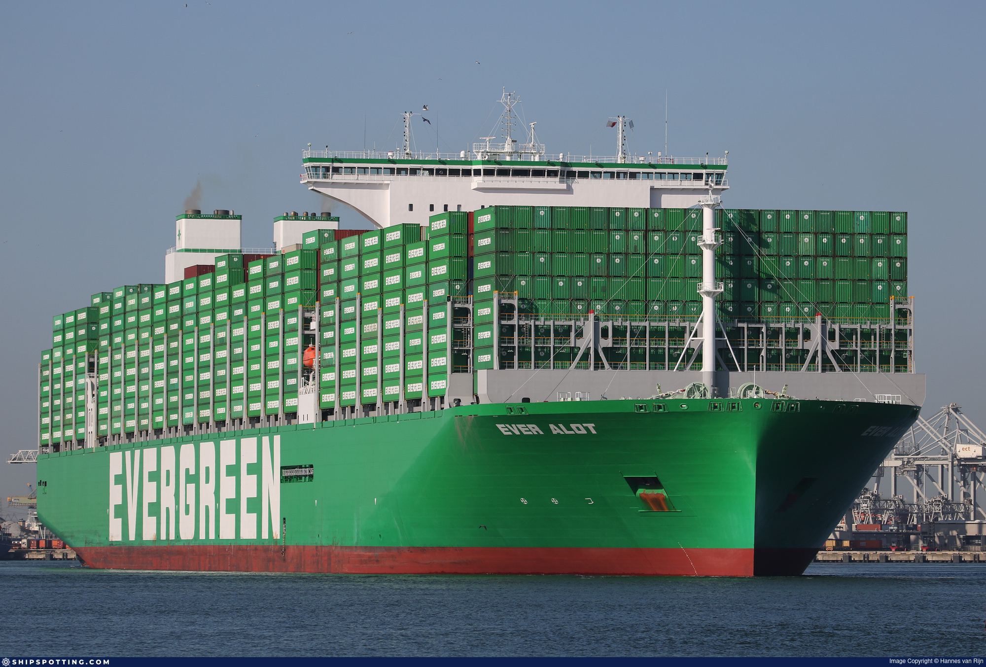 Ever Alot with a full stack of Evergreen containers