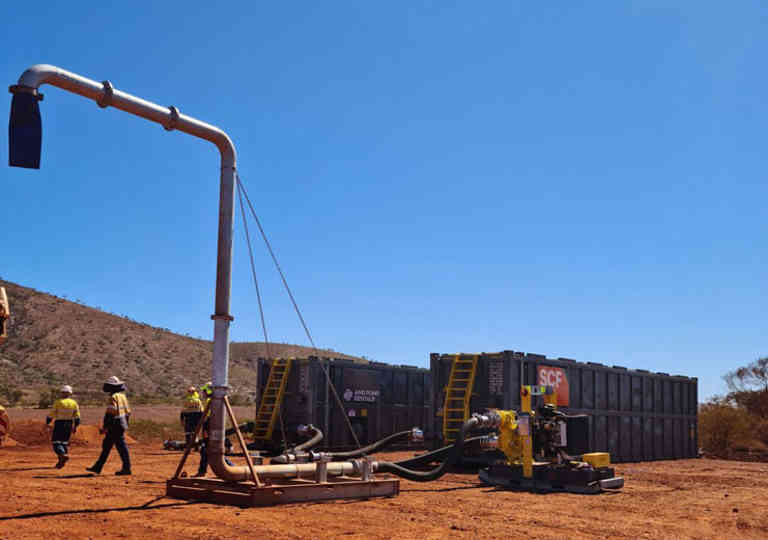 Water tanks on site