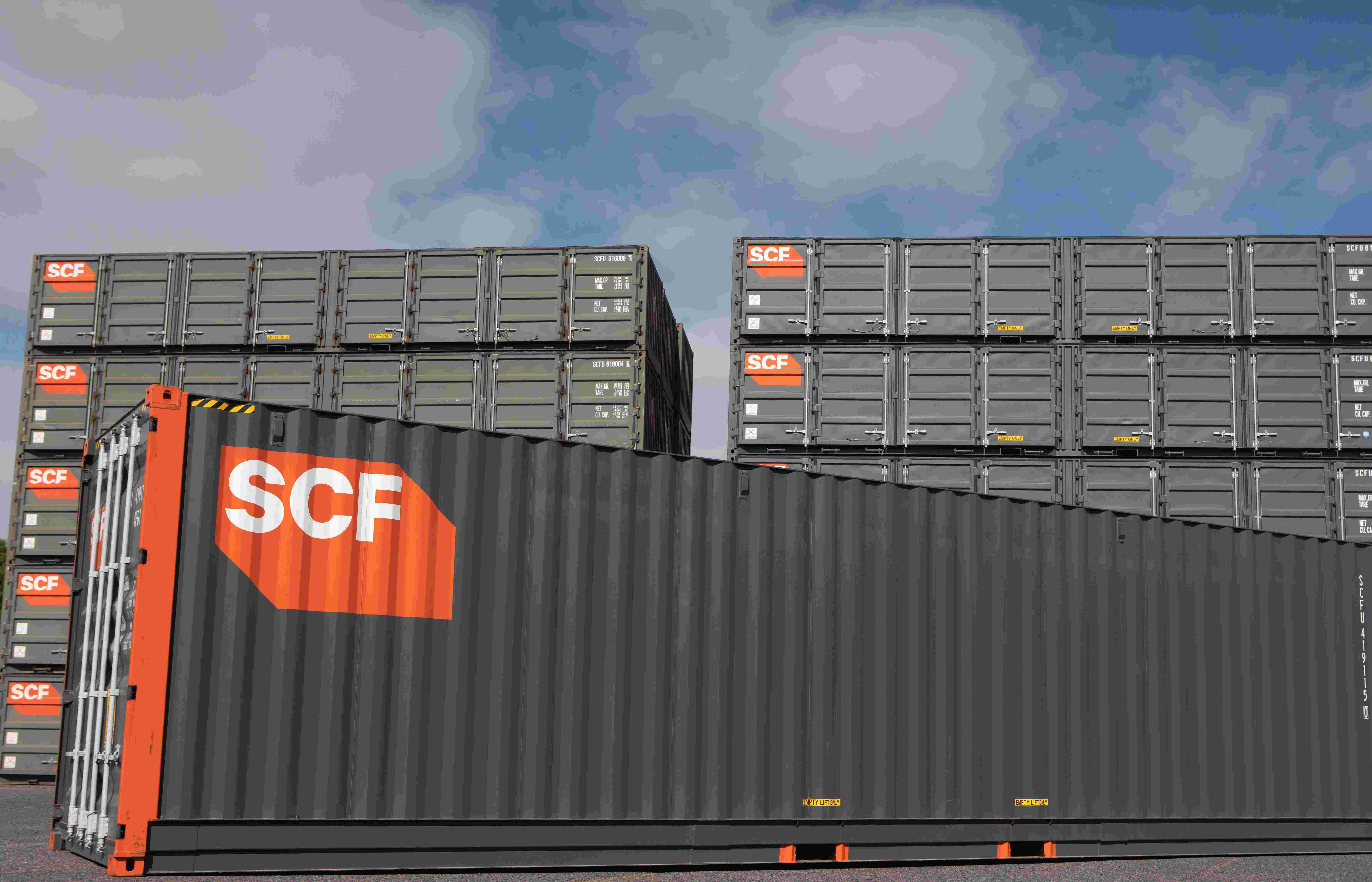 SCF Home Page Banner Intermodal Stacked Containers