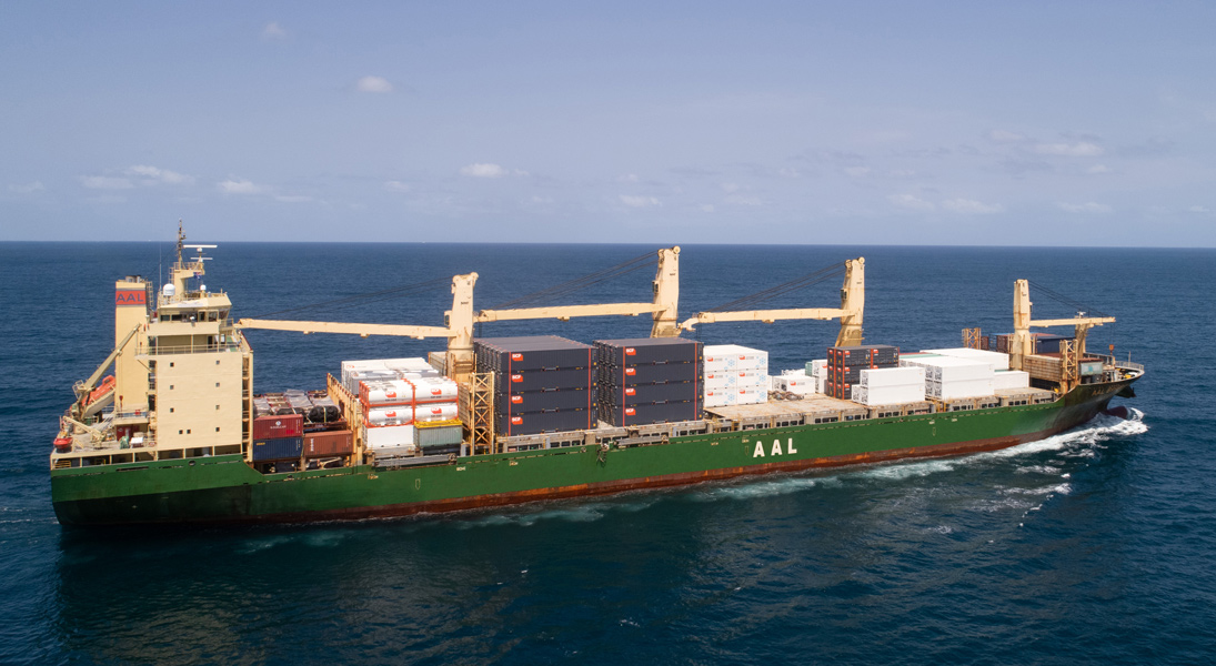 AAL Container Ship transporting SCF Containers and SCF ISO Tanks.